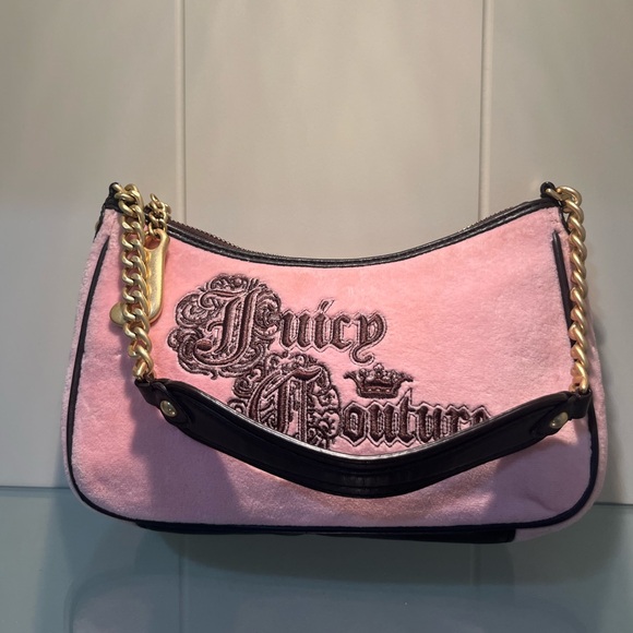 Juicy Couture Y2K Vintage Pink Velour Purse - Picture 2 of 12